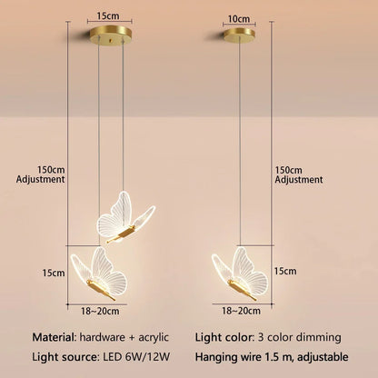 Modern Butterfly LED Pendant Light