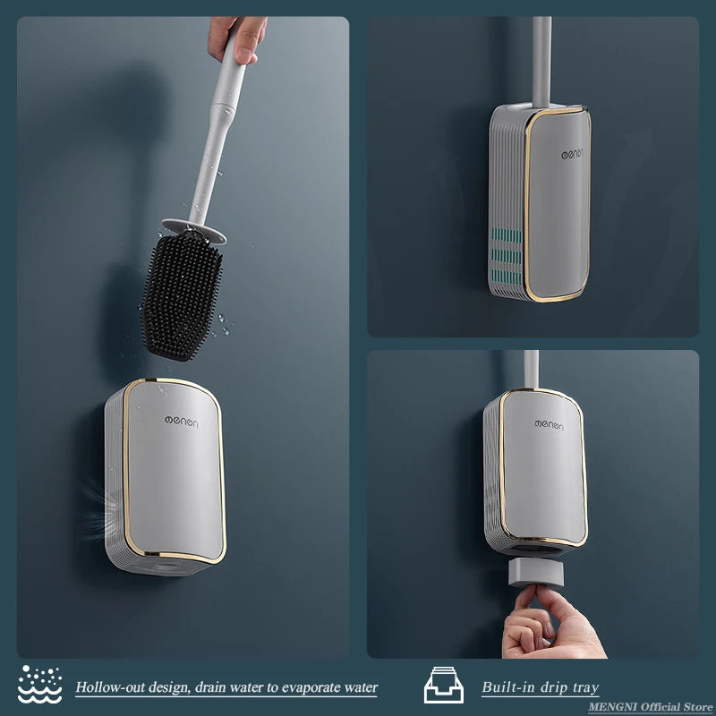Wall Mounted Toilet Brush Set