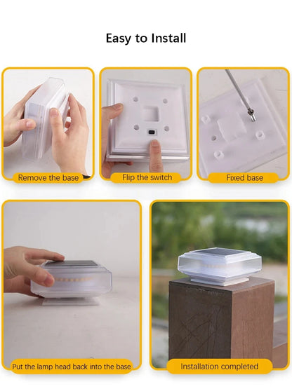 30 LED Solar Pillar Light