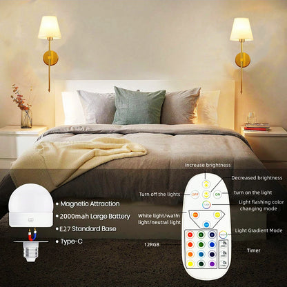 Wireless Rechargeable Wall Lamp