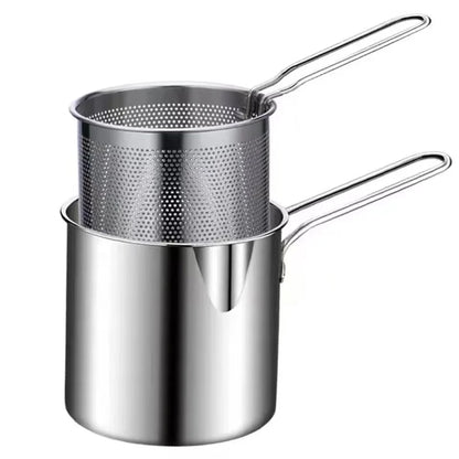 Stainless Steel Deep Fryer Pot with Basket