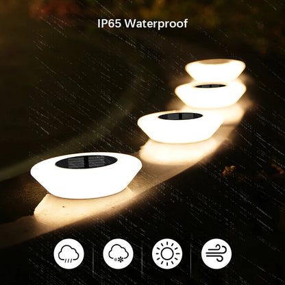 Solar Ground Lights 14 LED Waterproof Outdoor Lawn Pathway