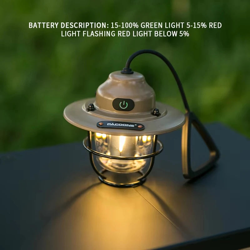 Vintage Camping Pendant Light