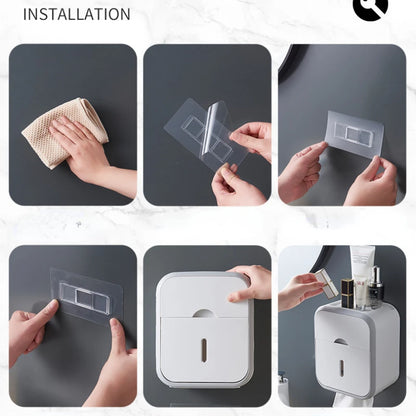 Waterproof Wall Mounted Toilet Paper Storage Box