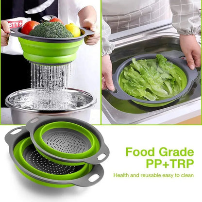 Silicone Collapsible Drain Basket Foldable Strainer