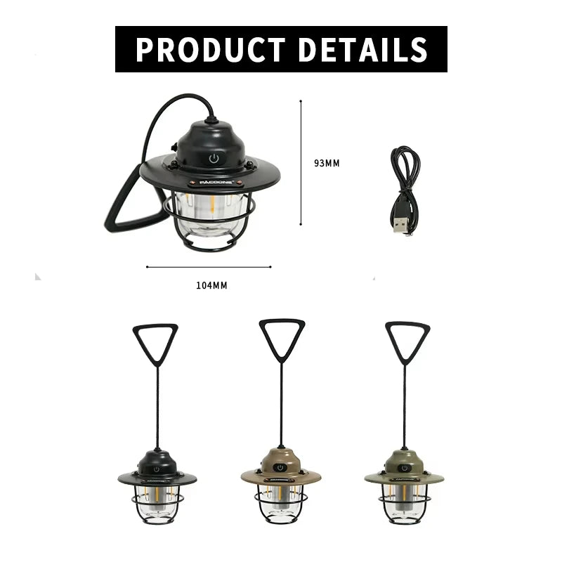 Vintage Camping Pendant Light