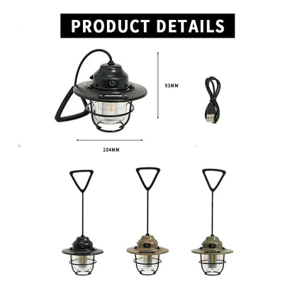 Vintage Camping Pendant Light