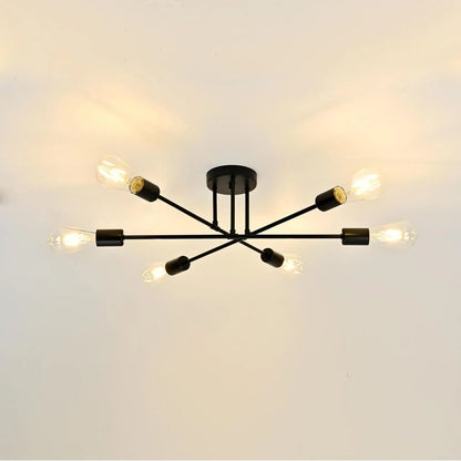 Nordic Minimalist LED Pendant Chandelier Black Gold Ceiling Light