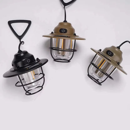 Vintage Camping Pendant Light