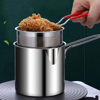 Stainless Steel Deep Fryer Pot with Basket