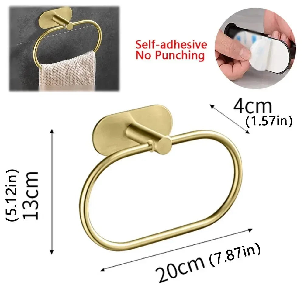 Stainless Steel Self Adhesive Towel Holder