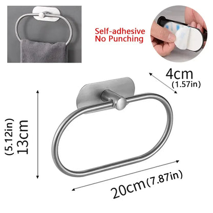 Stainless Steel Self Adhesive Towel Holder