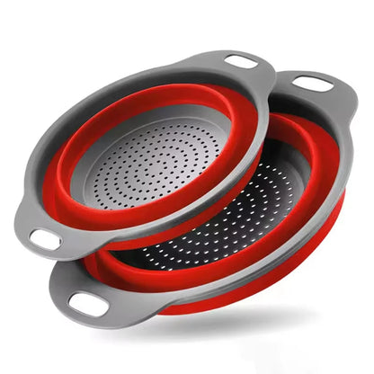 Silicone Collapsible Drain Basket Foldable Strainer