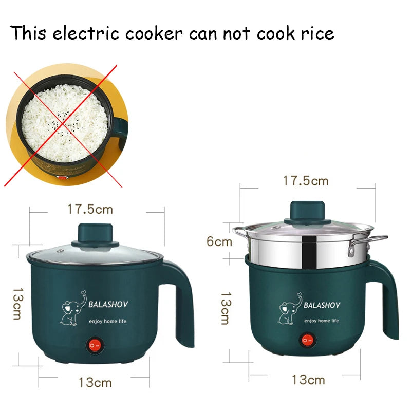 Mini Electric Cooker Non-Stick Hot Pot Steamer