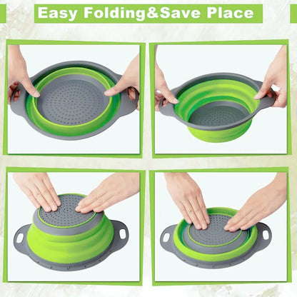 Silicone Collapsible Drain Basket Foldable Strainer