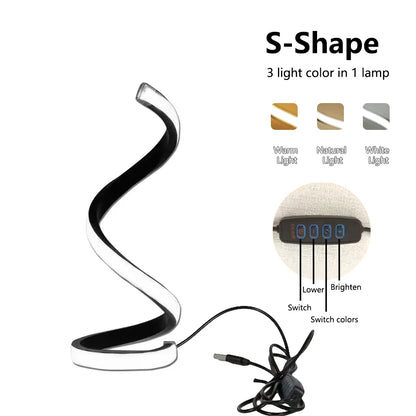 LED Spiral Table Lamp
