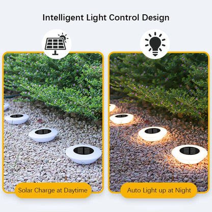 Solar Ground Lights 14 LED Waterproof Outdoor Lawn Pathway