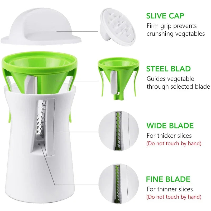 Heavy Duty Stainless Steel Vegetable Spiralizer Cutter