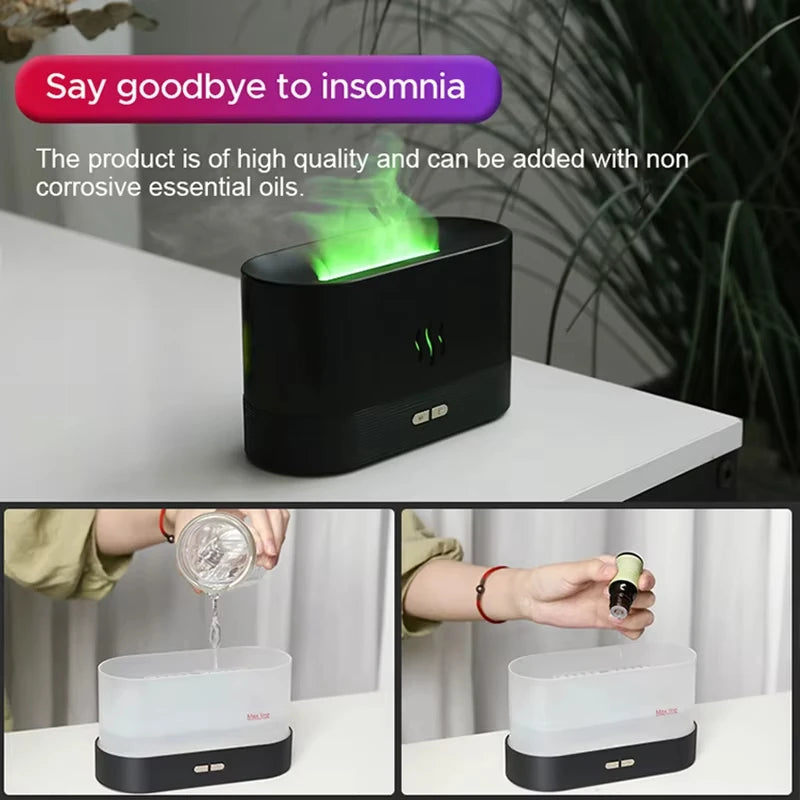 Aroma Flame Diffuser Ultrasonic Cool Mist Humidifier