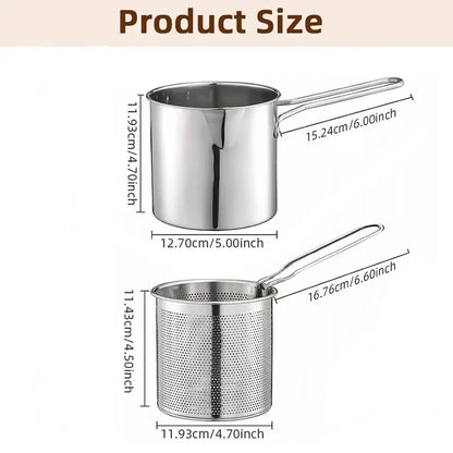 Stainless Steel Deep Fryer Pot with Basket